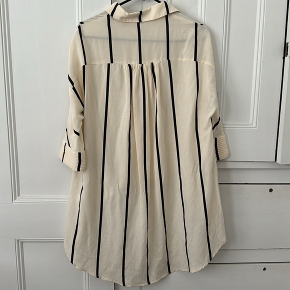 ANTHROPOLOGIE SANCIA STRIPED HI LO BUTTON DOWN SZ XS - Picture 2 of 4